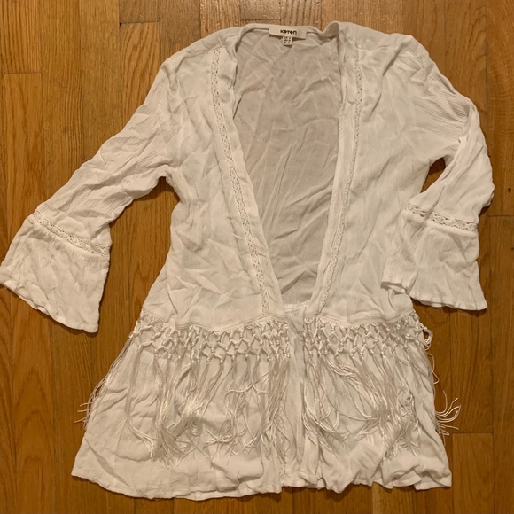 Boho Lace & Fringe Cover Up - Picture 1 of 4